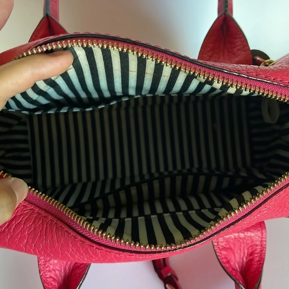 Kate Spade Bright Pink Top Handle Leather Satchel - Picture 8 of 11